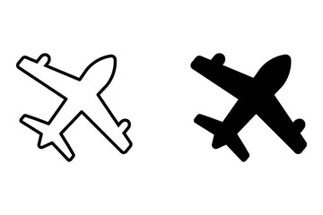 Plane icon set. for mobile concept and web design. vector illustration