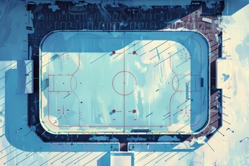 Hockey scoreboard outdoors skating.