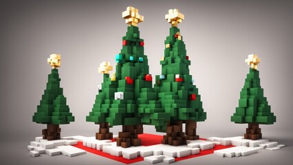 christmas, pixels