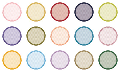 矢絣　丸　円　和柄　フレーム　セット