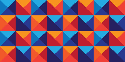 Obraz premium Seamless checkerboard geometric pattern colorful combination. Perfect for printing, textiles, design, wallpaper and gift wrapping