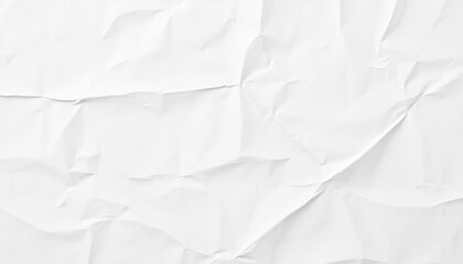 Obraz premium A close-up of a crumpled white paper texture, providing a simple and minimalistic background or design element. The image is clean and neutral.