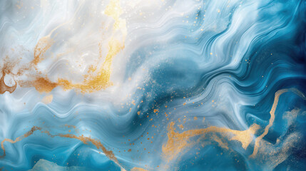 Fototapeta premium Marble abstract acrylic background. Marbling artwork texture.