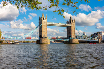 Obraz premium Famous Tower bridge over Thames river, London, UK