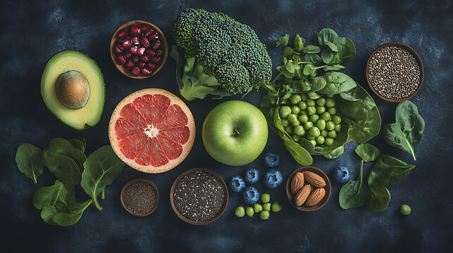 Ingr&eacute;dients riches en nutriments pour une alimentation &eacute;quilibr&eacute;e