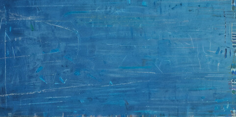 Abstract texture of blue chalkboard background texture with copy space. Design concept for school education, dark wall backdrop , design template.