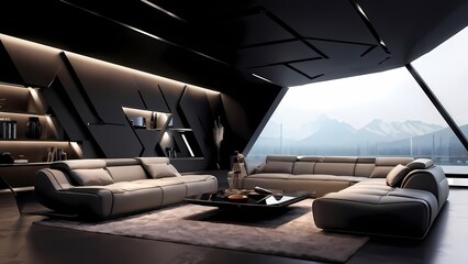 Fototapeta premium Modern interior of a living room