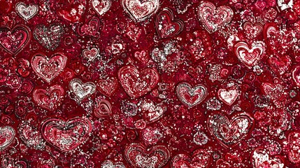 Fototapeta premium Bold Red Heart Brush Stroke - Expressive Love Art on White Background
