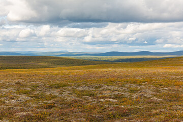 Obraz premium Autumn landscape in the Lapland mountains