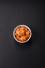 Ravioli with meat or vegetarian with ricotta, salt and spices