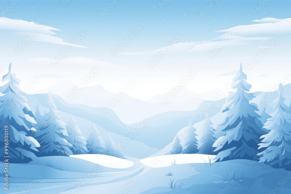 Wall mural winter backgrounds landscape outdoors.