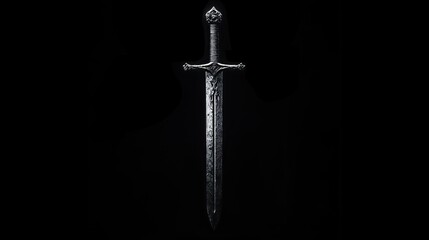 Knight sword on a black background