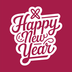 Happy New Year! Vector Style, Festival Calligraphy