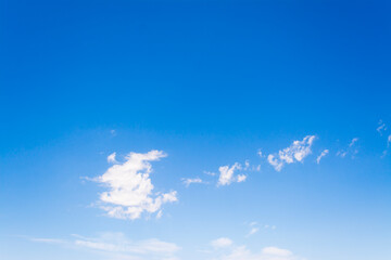 Blue sky with some small white clouds