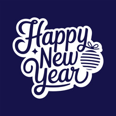 Happy New Year! Vector Style, Festival Calligraphy