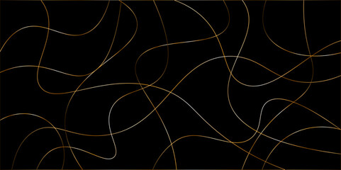Random pattern colorful line stroke on a transparent background. Chaotic random lines abstract geometric pattern vector background. Decorative golden pattern with tangled curved lines.	