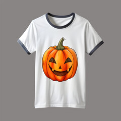 Free Vector White t shirt mockup on halloween generative ai