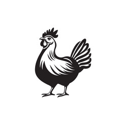 Rooster or cock logo vector icon template