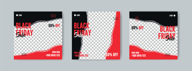 Black Friday sale for social media post design.