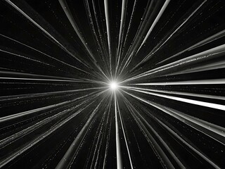 Abstract black and white radial lines.