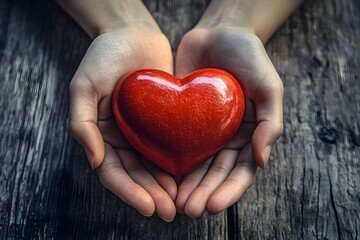 Fototapeta premium heart in the hands