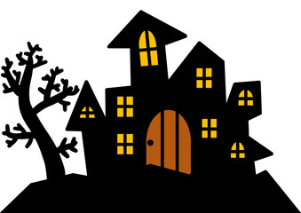 할로윈 배경 아이콘 일러스트