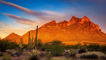 sunset over the mountains