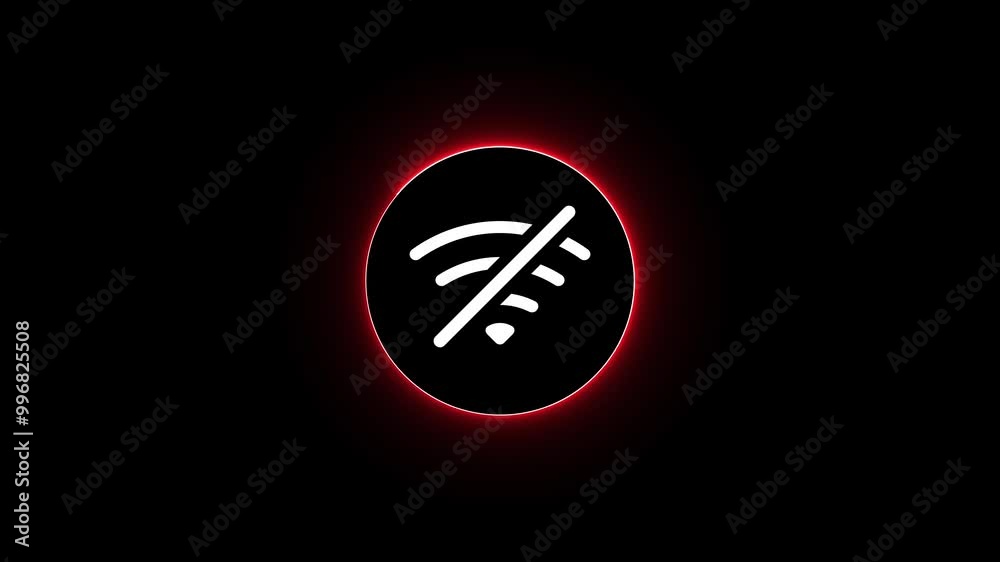Poster no signal wifi icon animation in user experience design visually indicating network unavailability a