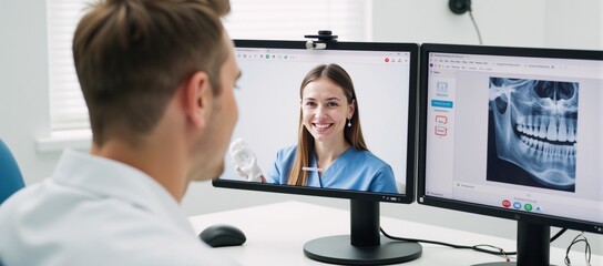 Remote dental consultations via teledentistry technology and digital platforms
