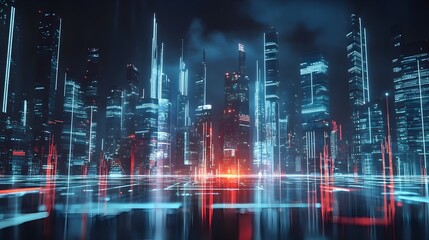 Fototapeta premium Innovative Cyber Monday ecommerce utopia with voice activated shopping terminals frictionless checkout procedures and dynamic data dashboards Streamlined Scandinavian futurism with sharp cinematic