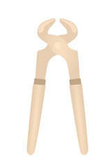 Cut out pliers. vector illustration