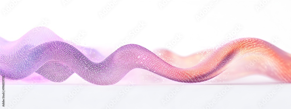 Poster mesmerizing 3d rendered light wave interacting with quantum dots a captivating visualization of the 