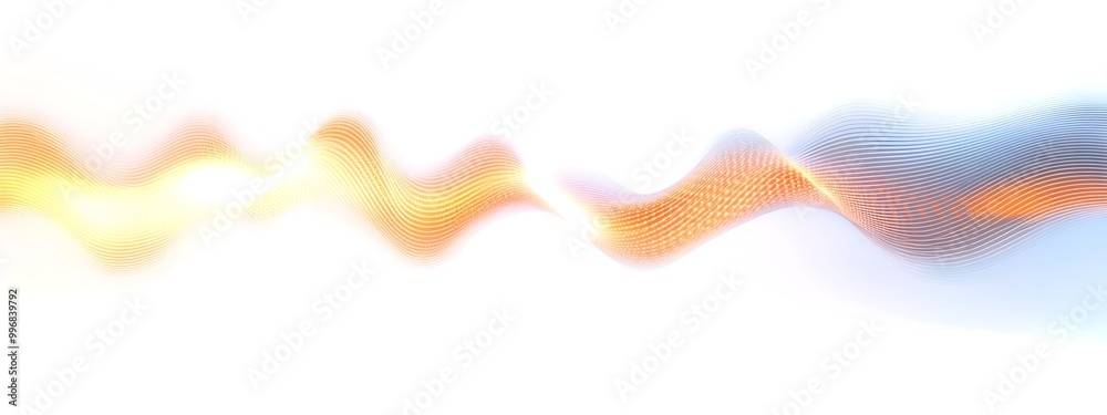 Poster mesmerizing 3d rendered abstract design showcasing the optical heterodyning of light waves creating 