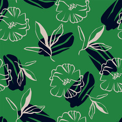 beautiful flowers pattern for textile design or wall decoration