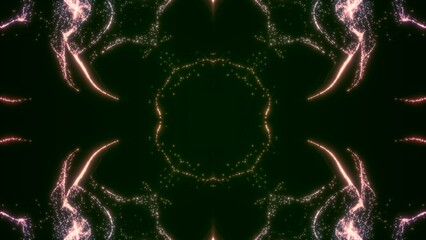 symmetrische organische gold gelbe Strukturen, Wissenschaft, dynamisch, Morphose, expandieren, ausbreiten, Biologie, Hintergrund
