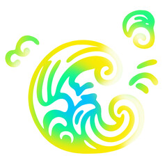 abstract colorful wave