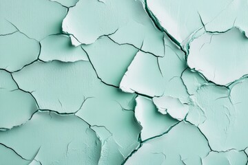 Obraz premium light mint cracked paint minimal modern abstract background 
