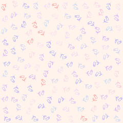pastel floral doodle colorful seamless pattern 