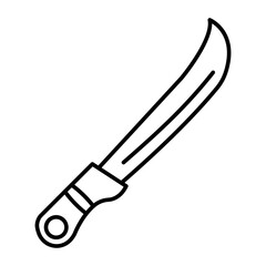 Panga Vector Line Icon Design