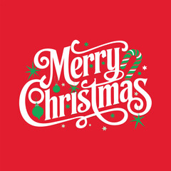 A vector illustration of a merrychristmas 