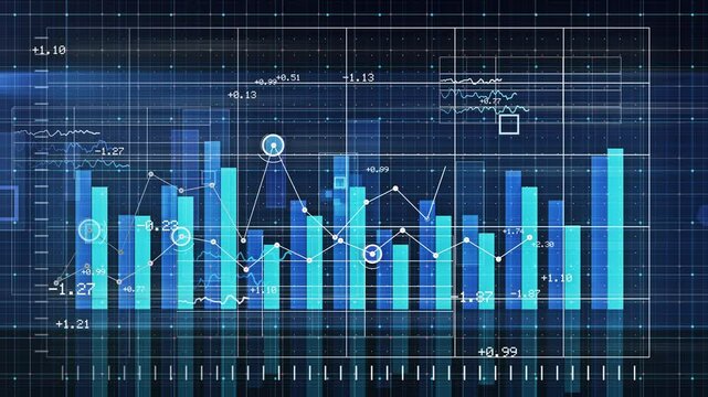 Data chart growth chart blue 