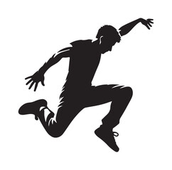PARKOUR SPORTS Silhouette Graphic Illustration VECTOR