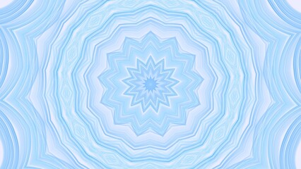 sternf&ouml;rmiges hellblaues pastellfarbendes kaleidoskopisches Muster, Mandala, Grafik, symmetrisch, Dekoration, Muster, blau, wei&szlig;