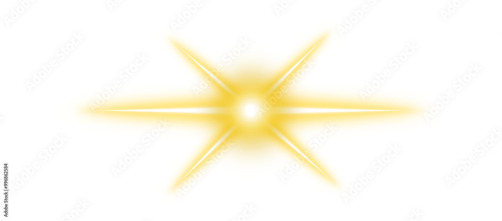 Canvas Prints golden light flare isolated on transparent background