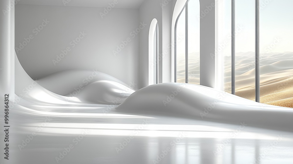 Poster clean white background with soft shadows, adding a subtle sense of depth and dimension.