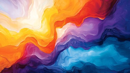 Obraz premium An oil painting, rich with colorful swirls, captivates with its bold, textured strokes.