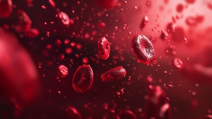 Fototapeta premium Red blood 3D design for a scientific background