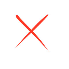 Hand Drawn Check Mark Cross 