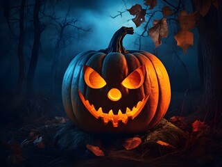 halloween background with pumpkin