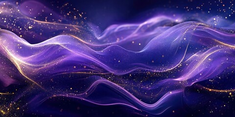 Abstract digital art for New Year celebration, rich Purple Basil color theme